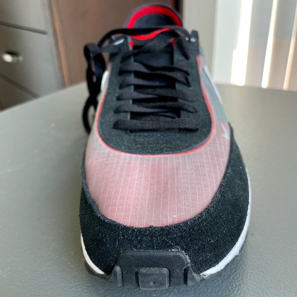 Nike Waffle One SE Black, Red, Grey and White Mesh Trainer Runner Running Shoe - Picture 10 of 12